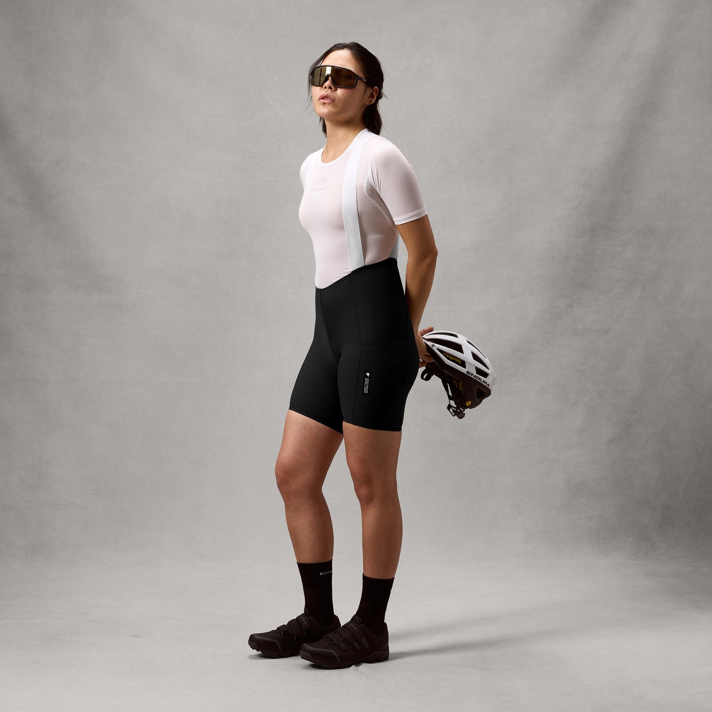 Dames ENDURA LOOP Bib Tight Zwart