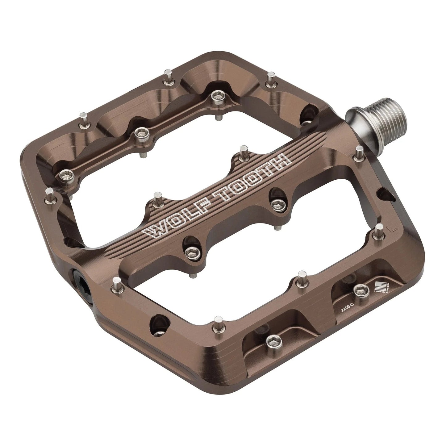 WOLF TOOTH WAVEFORM platte pedalen, Large, Espresso
