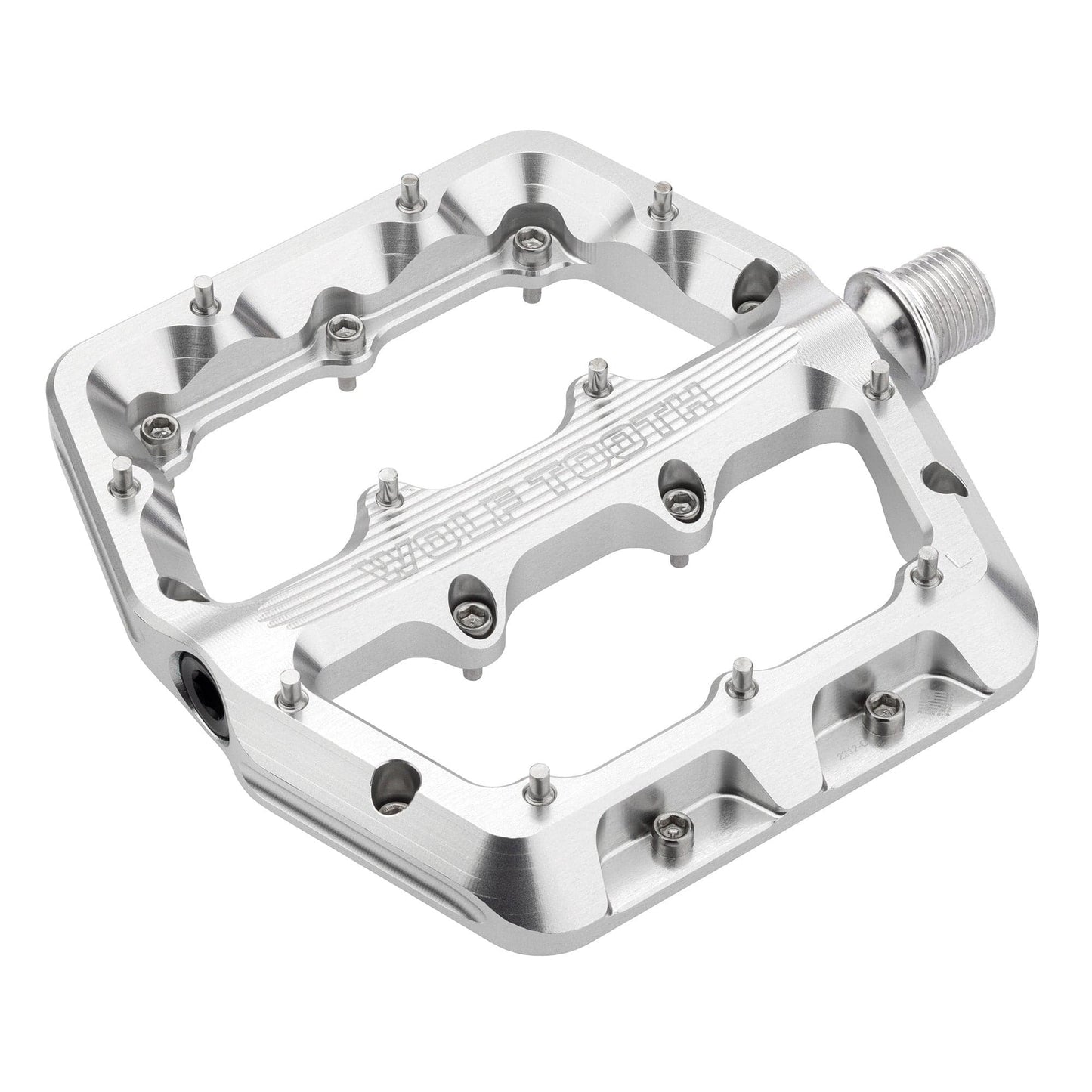 WOLF TOOTH WAVEFORM brede platte pedalen, zilver