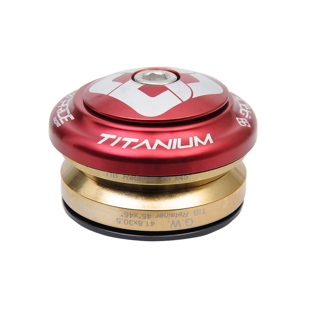 Geïntegreerd Stuurlager PRIDE Ti45 Titanium iIS42 1"1/8 Rood