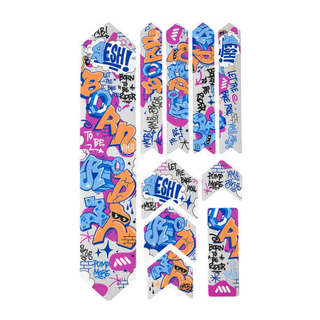 ALL MOUNTAIN STYLE EXTRA Born to Be Rider Blauwe zelfklevende framebeschermer