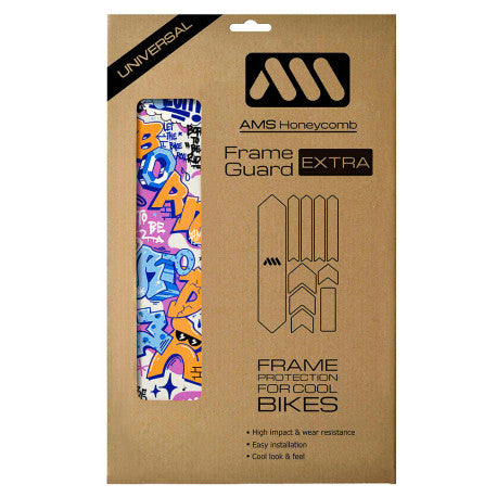 ALL MOUNTAIN STYLE EXTRA Born to Be Rider Blauwe zelfklevende framebeschermer