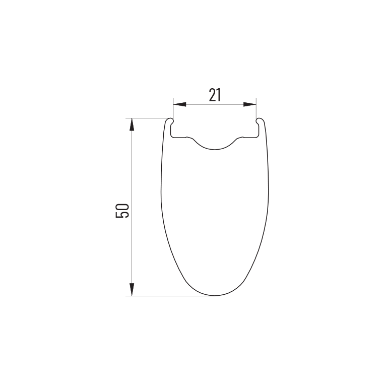 Paar MICHE KLEOS RD 50 DISC Tubeless Ready wielen (Center Lock)