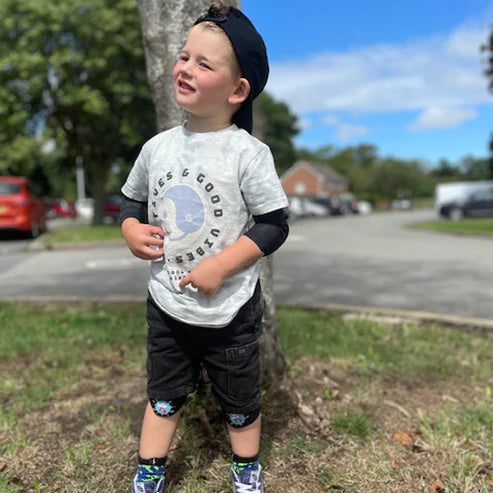 G-FORM LIL'G TODDLER Elleboog- en kniebeschermers voor kinderen Zwart