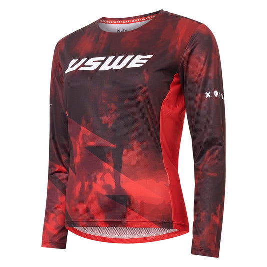 Dames USWE LUFTIG MTB Lange Mouw Trui Rood