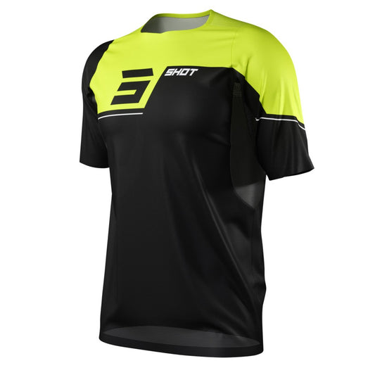 T-shirt SHOT Rogue Revolt Junior Zwart/Geel