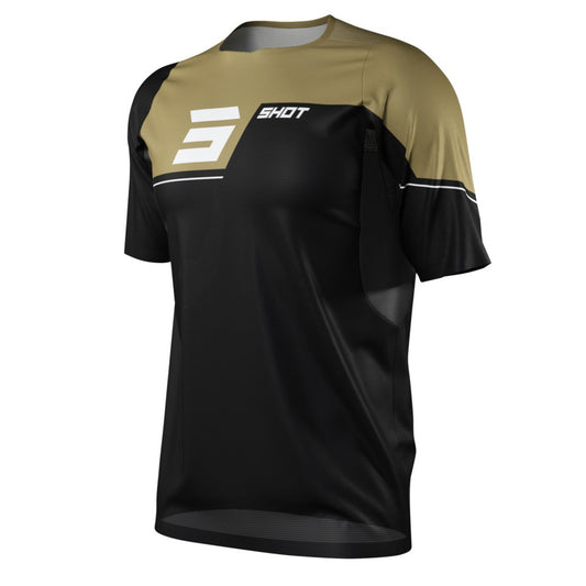 T-shirt SHOT Rogue Revolt zwart/goud