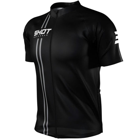 SHOT Unlimited Zip shirt met korte mouwen zwart