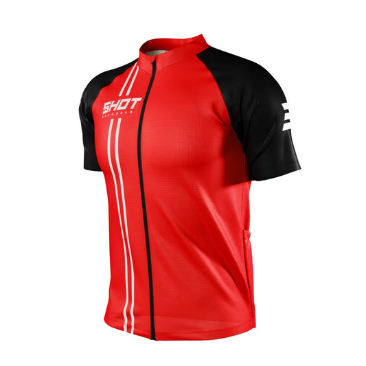 SHOT Unlimited Zip shirt met korte mouwen rood