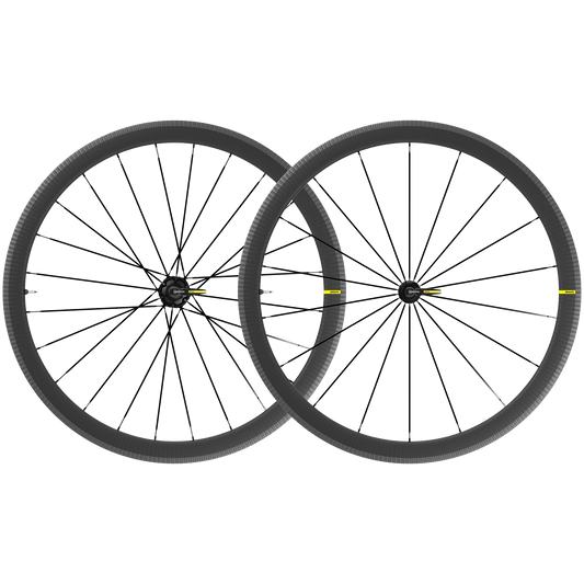 Paar MAVIC COSMIC SL 40 wielen met banden