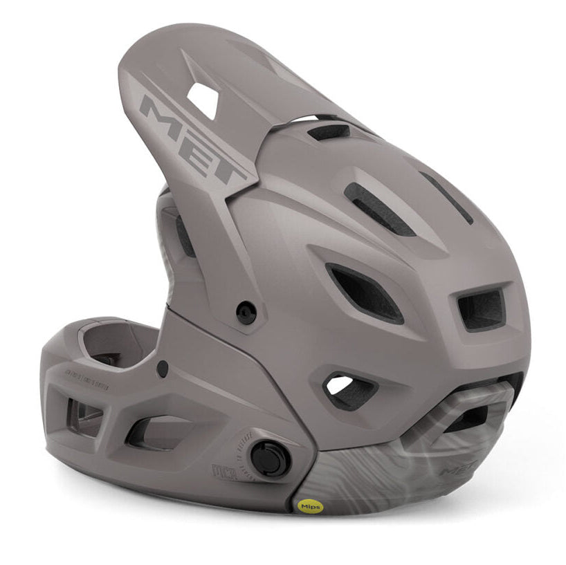 MTB Integraalhelm MET PARACHUTE MCR MIPS Mat Grijs