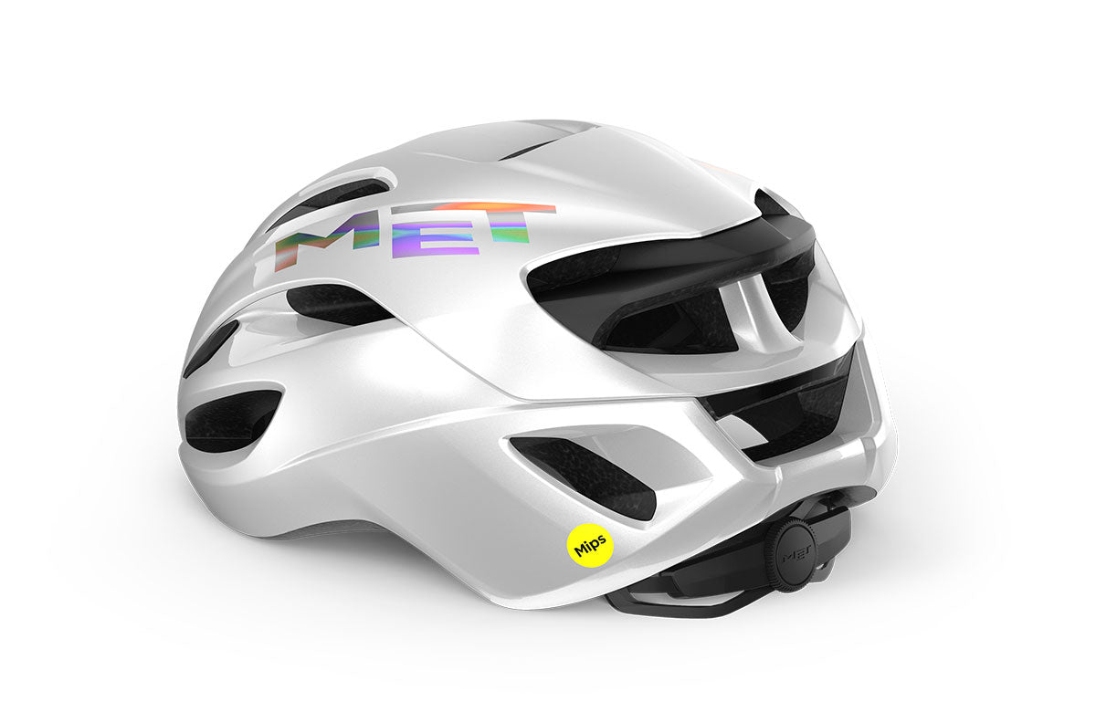 MET RIVALE MIPS Road Helm Glanzend Wit