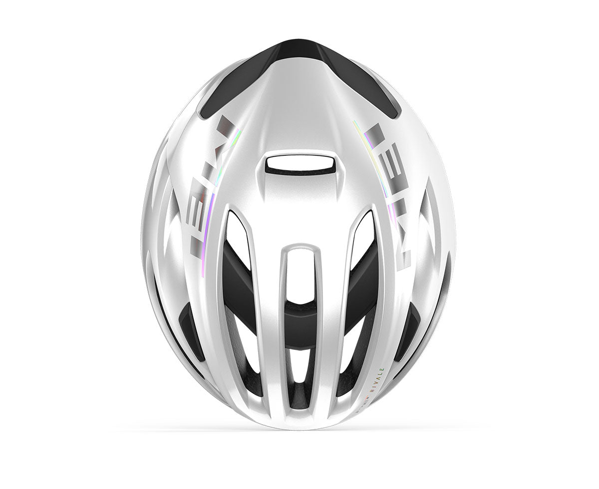 MET RIVALE MIPS Road Helm Glanzend Wit