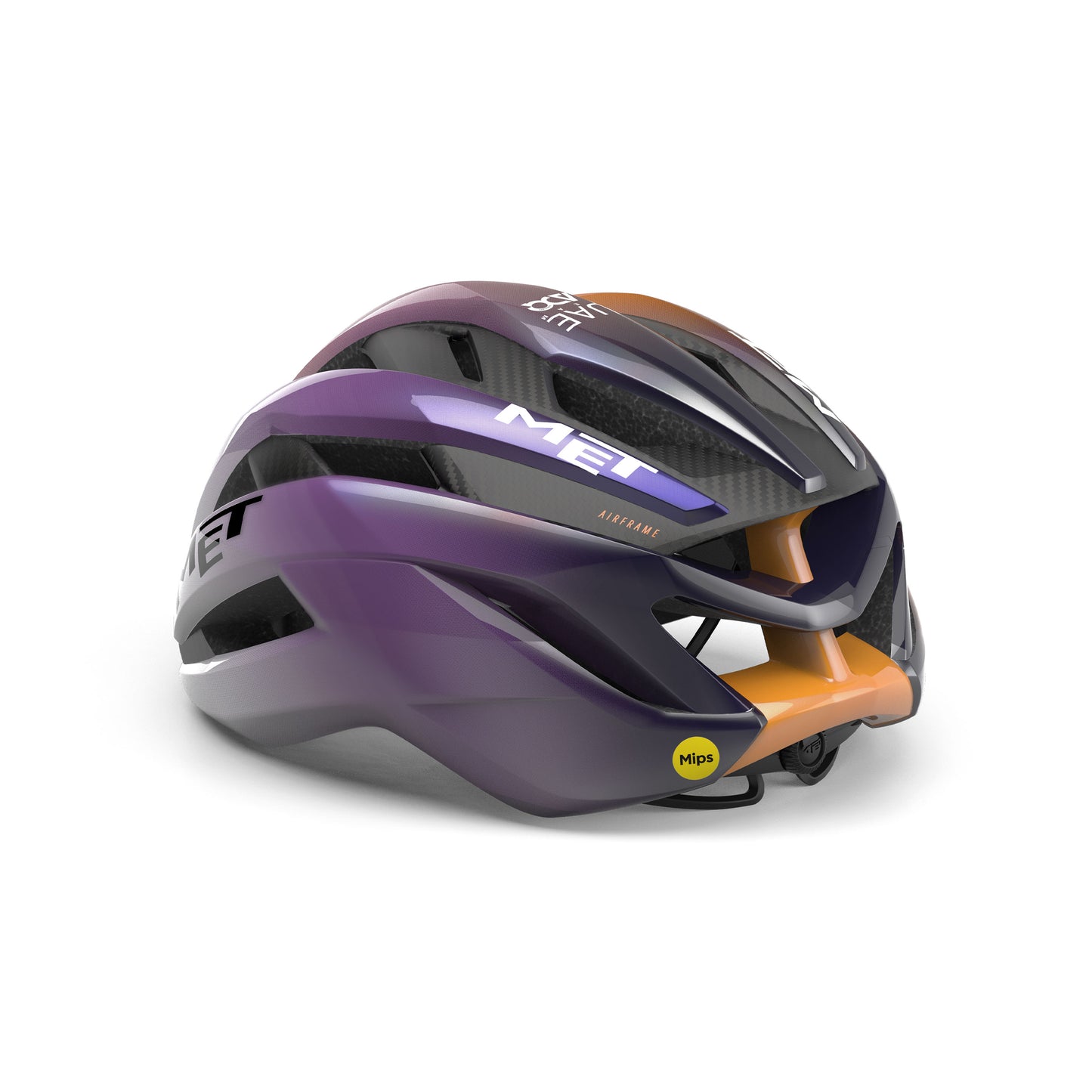 MET TRENTA 3K CARBON UAE TEAM ADQ 2026 Violet/Oranje Helm