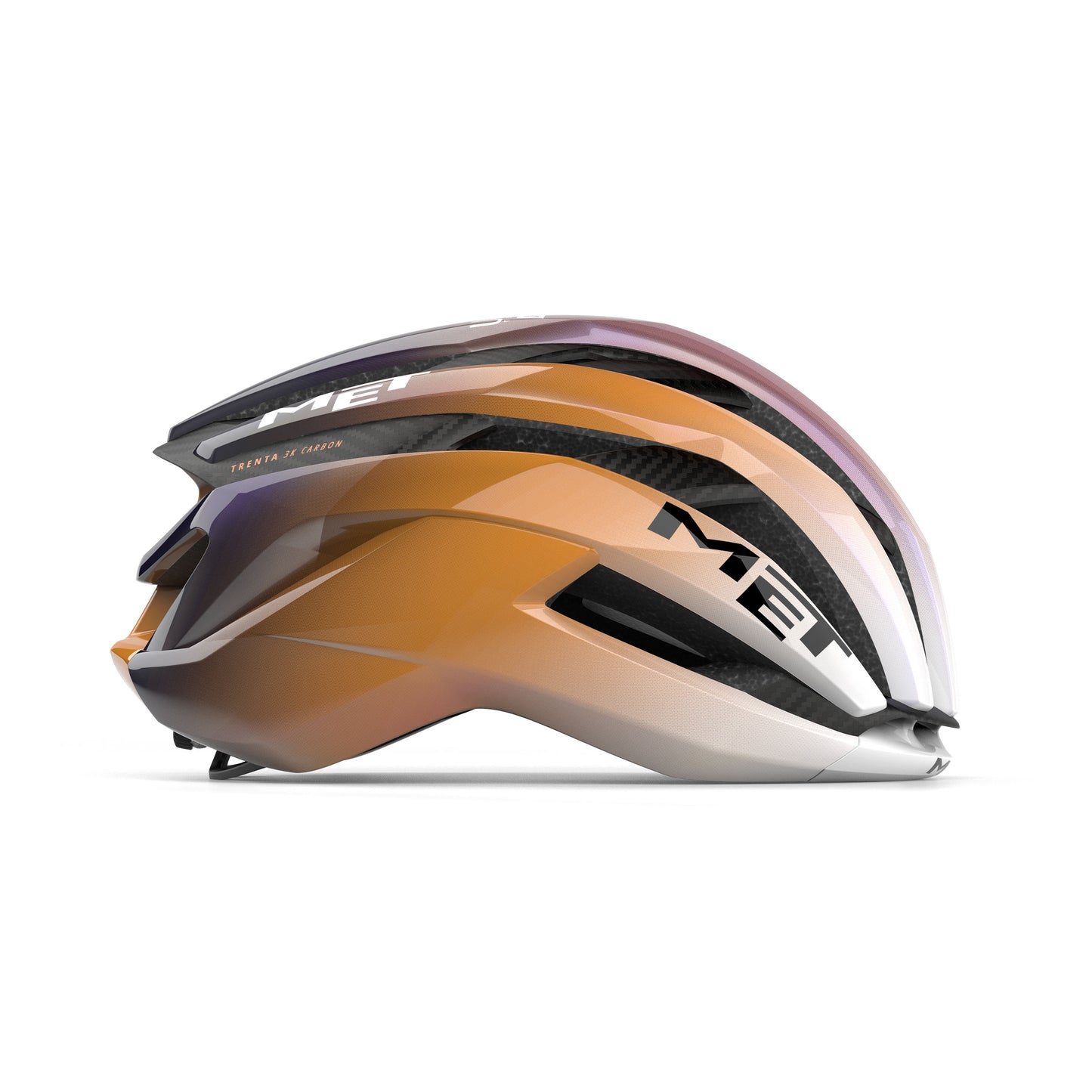 MET TRENTA 3K CARBON UAE TEAM ADQ 2026 Violet/Oranje Helm