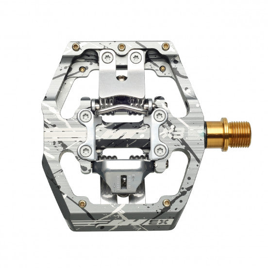 HT COMPONENTS X3 Titanium Camo Grey pedalen