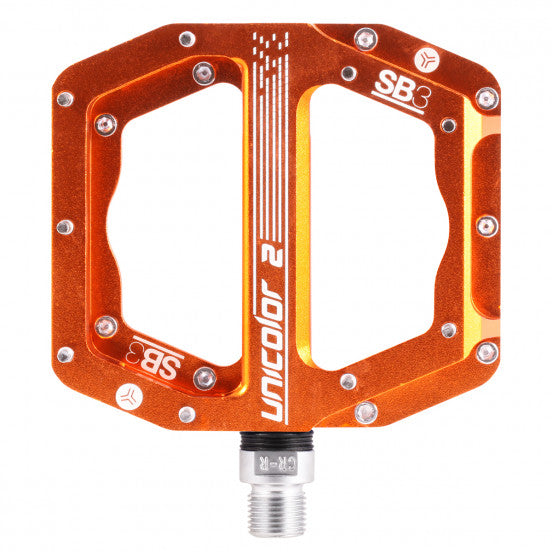 SB3 UNICOLOR 2 oranje platte pedalen