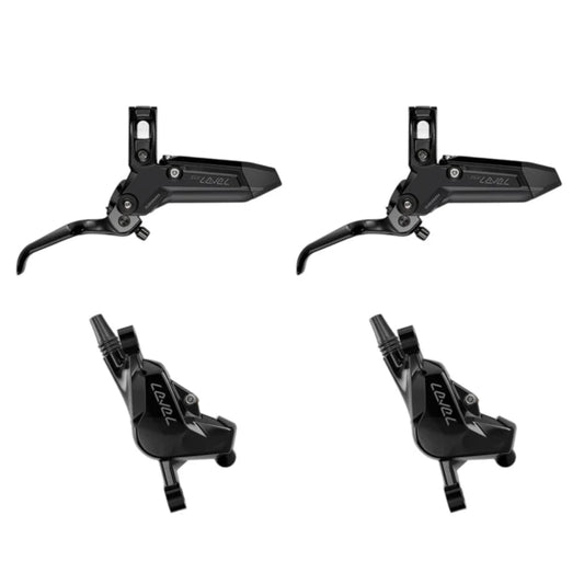 Paar SRAM LEVEL SILVER STEALTH 2-zuigerremmen Zwart