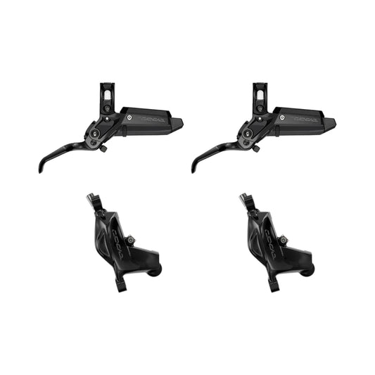 Paar SRAM Code SILVER STEALTH remmen Zwart