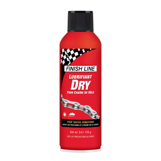 Kettingsmeermiddel FINISH LINE DRY LUBE Teflon - Alle Omstandigheden – Spuitbus (244ml)