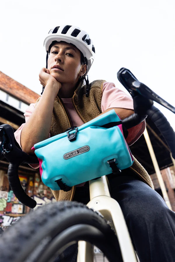 Stuurtas ORTLIEB VELO SLING CYBER 3 L Cyberblauw/Roze