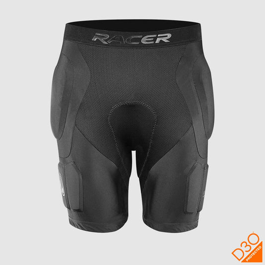 RACER D3O beschermshort zwart