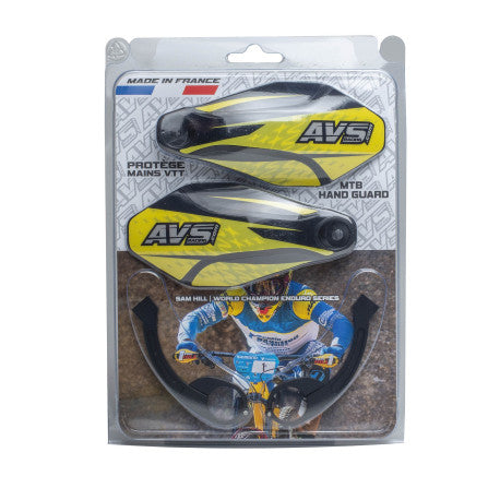 AVS KIT DECO Handbeschermer Alu Tab Zwart/Geel