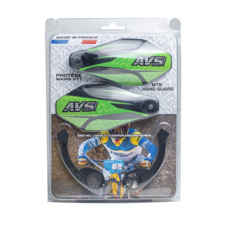 AVS KIT DECO Handbeschermer Alu Tab Zwart/Groen