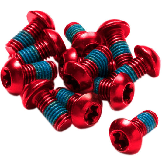 Set van 12 rood geanodiseerde remschijfschroeven van REVERSE COMPONENTS