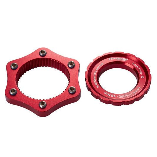 OMKERENDE COMPONENTEN Centerlock-adapter Rood