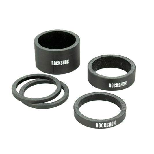 ROCKSHOX UD Carbon 1"1/8 afstandhouderset, zwart