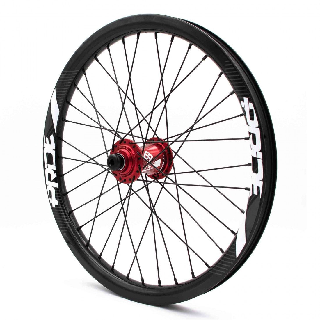 Wielpaar PRIDE 20" (406mm) Carbon Gravity Gloss Disc Pride Control Assen 20/10mm Rood