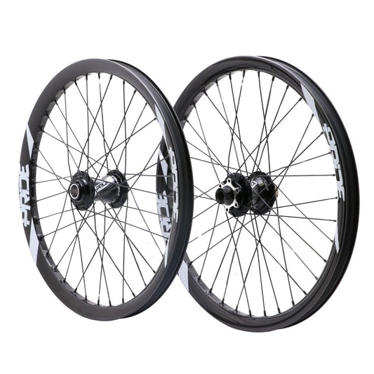 Wielenpaar PRIDE 20" (406mm) Carbone Wave Gloss White Control V2 Disc Assen 20/15mm Zwart/Wit