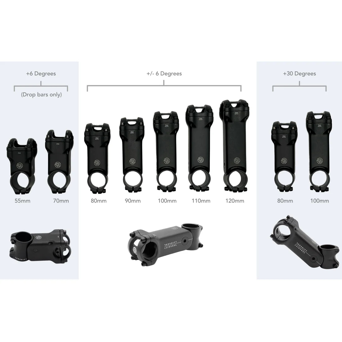 Verstelbare stuurpen REDSHIFT SHOCKSTOP 1"1/8 +6/-6°