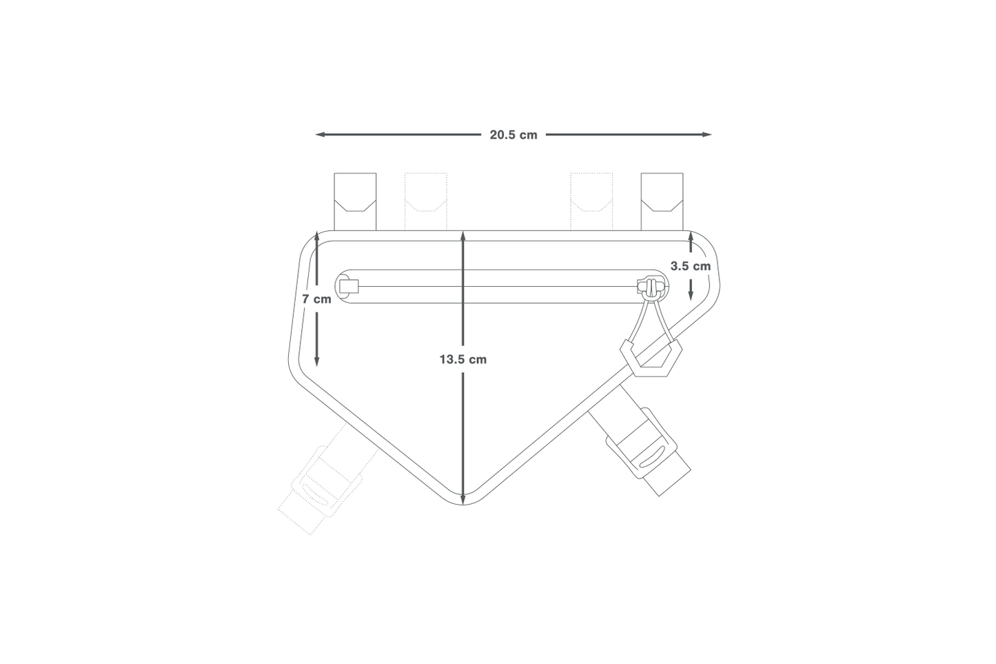 Frametas APIDURA RACING FRAME PACK 1 L Zwart