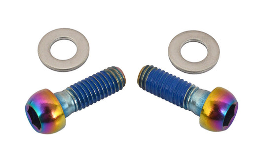 Set SRAM-remklauwbevestigingsschroeven, roestvrij staal, Rainbow-afwerking #00.5318.006.005