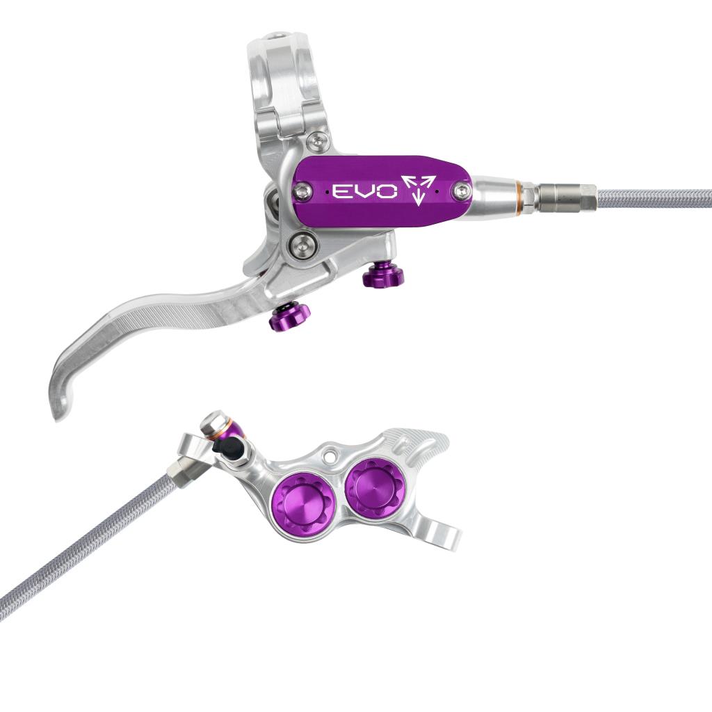 HOPE TECH 4 EVO TR4 Luchtvaart Achterrem Zilver/Paars
