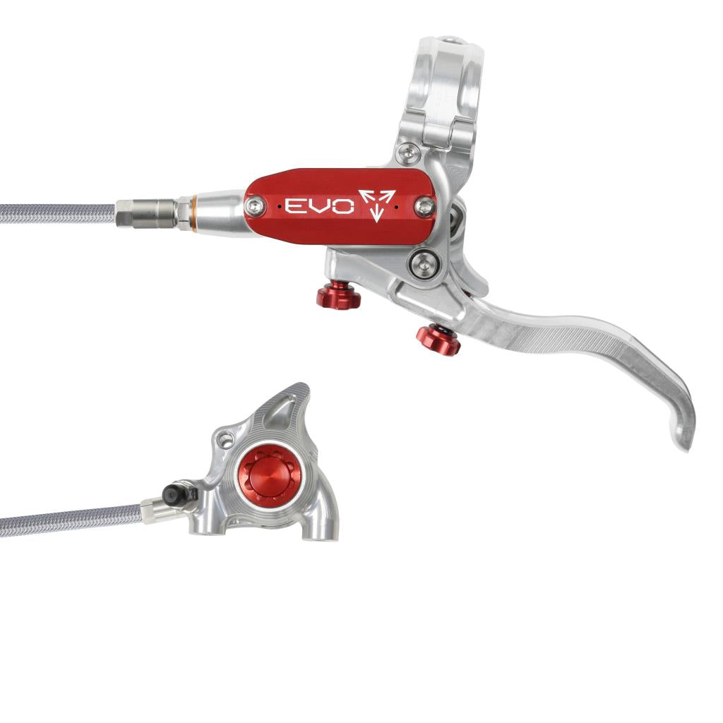 HOPE TECH 4 EVO X2 FM Luchtvaart Voorrem Zilver/Rood