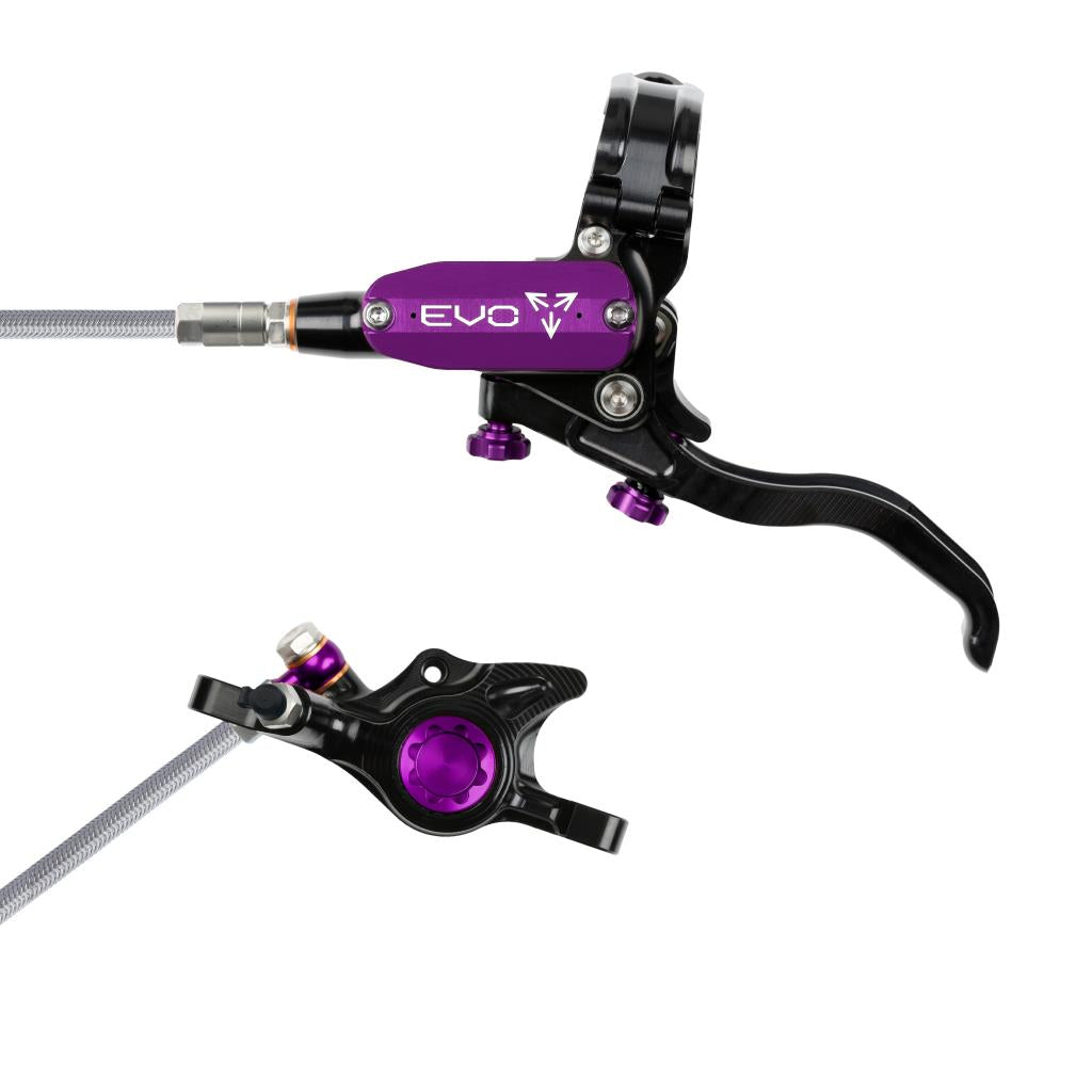 HOPE TECH 4 EVO X2 PM Luchtvaart Voorrem Zwart/Paars