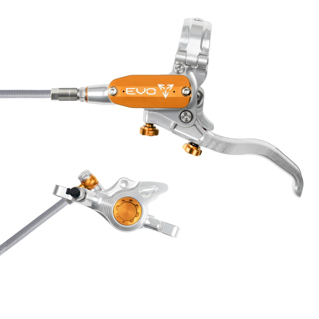 HOPE TECH 4 EVO X2 PM Luchtvaart Voorrem Zilver/Oranje