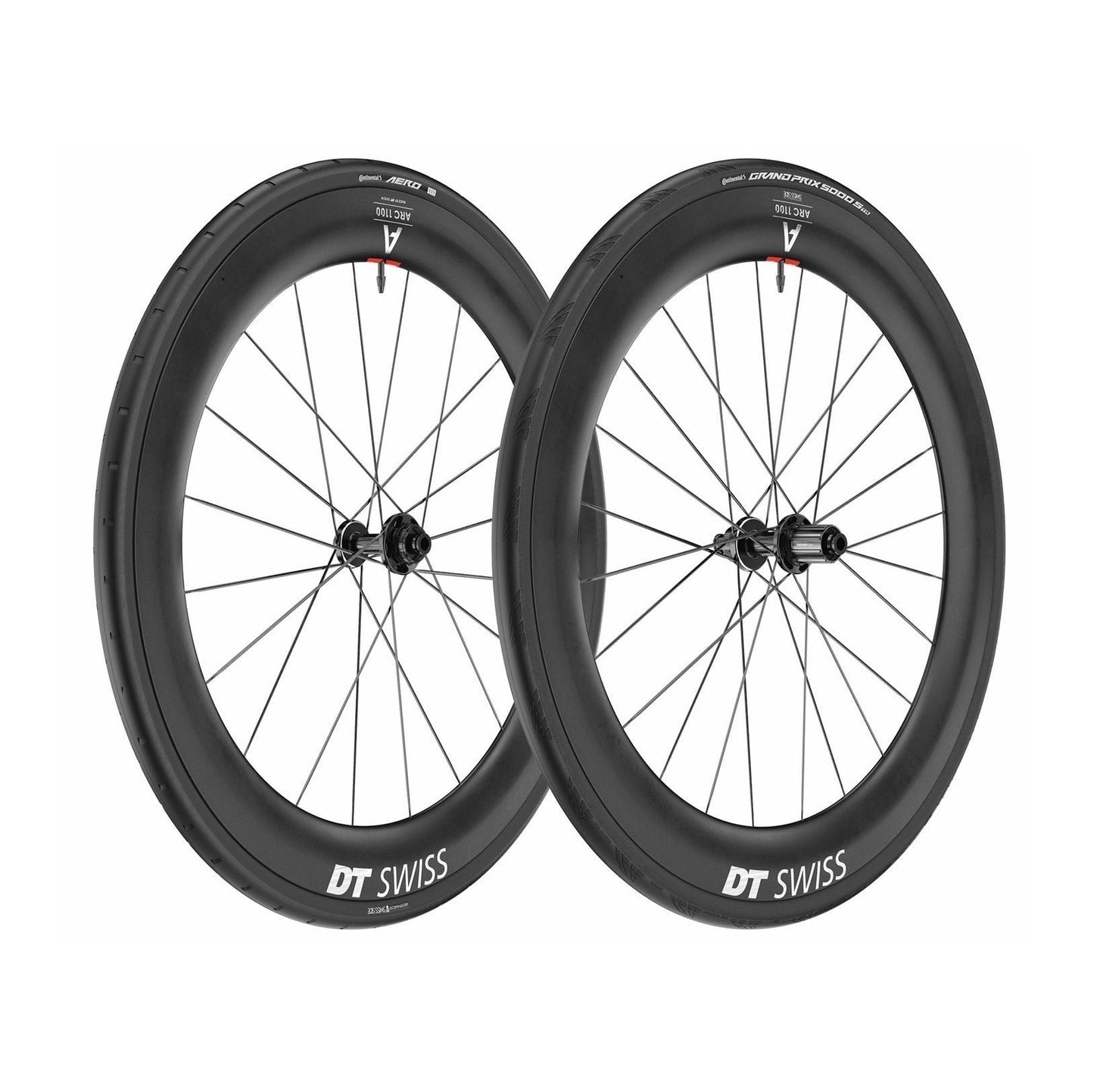 Paar DT SWISS ARC 1100 DICUT WTS 55 Tubeless Ready wielen (Center Lock)
