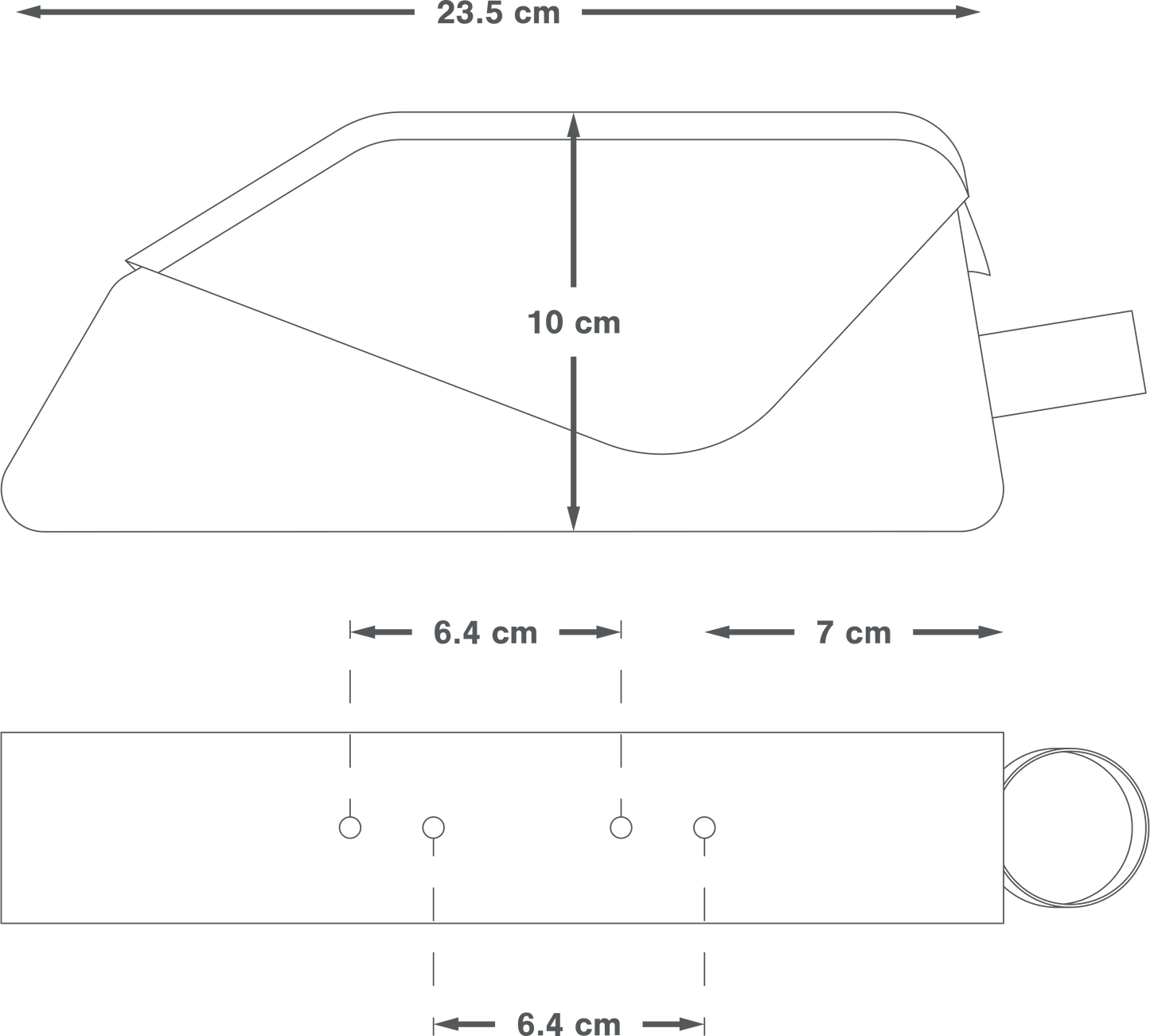 Frametas APIDURA RACING BOLT-ON TOP TUBE PACK 1 L Zwart