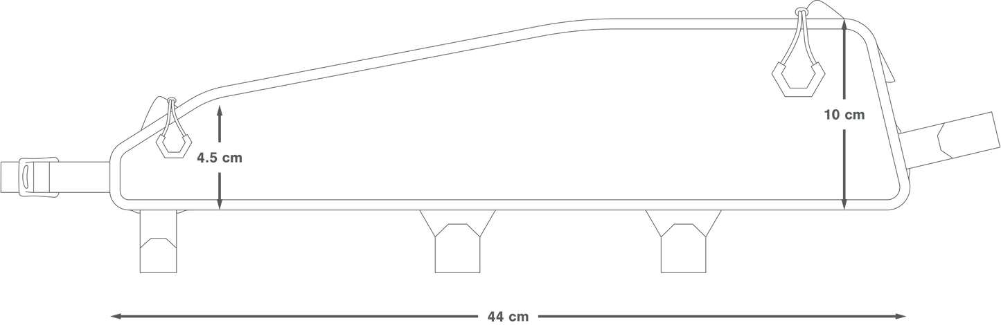 APIDURA RACING LONG TOP TUBE PACK 2 L Frametas Zwart