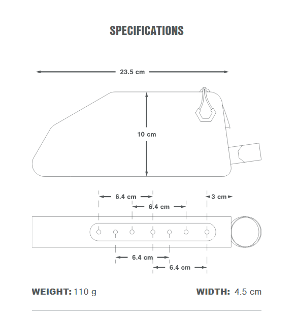 Frametas APIDURA EXPEDITION BOLT ON TOP TUBE PACK 1 L Zwart