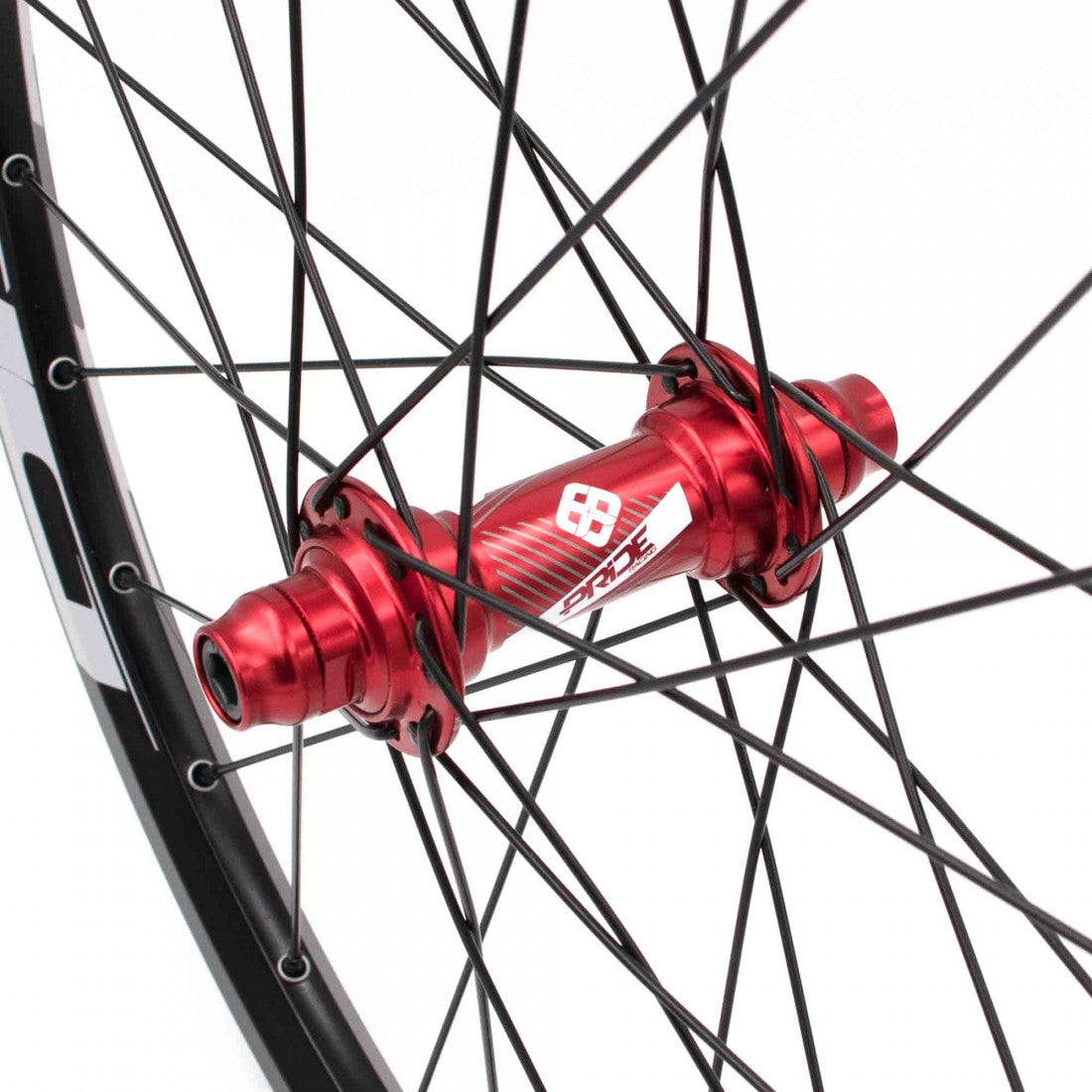 Wielpaar PRIDE 20" (451mm) Control V1 Disc Assen 10/15mm Rood