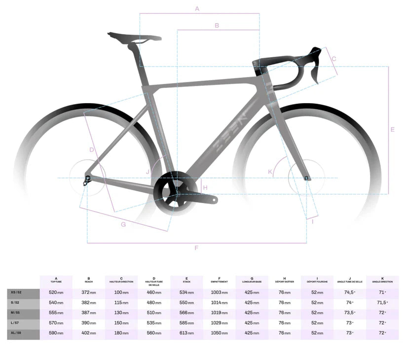 ZEEN X-RACE-frame + ZEEN GRAVEL-stuur COMBO-set
